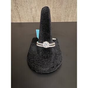 Sz. 9 - Women's Wedding Band Set, 925 Sterling 1.41ct VVSD Moissanite